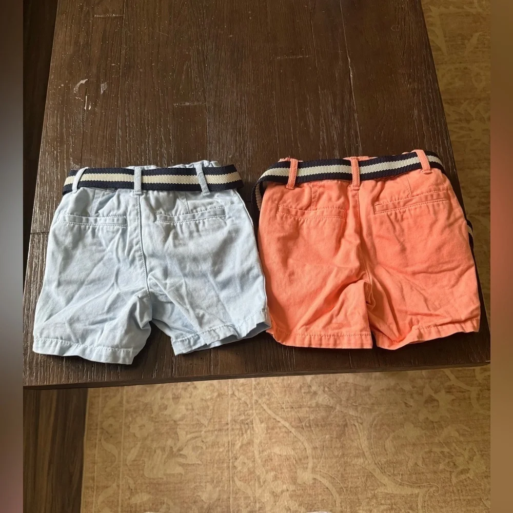 NWOT 2 Pairs of The Children's Place Toddler Twill Belted Chino Short in 2T